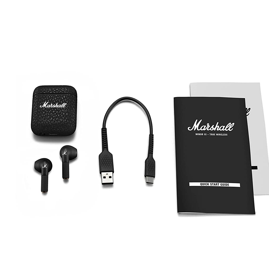 Marshall Minor III Bluetooth Wireless in-Ear Earbuds with Mic (Black)